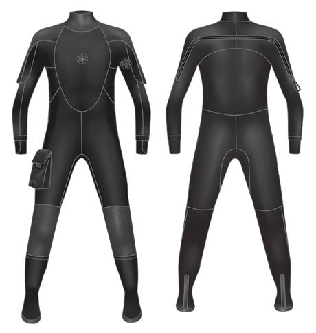 高密度氯丁橡胶材质干式潜水服 / 干式潜水衣-0801